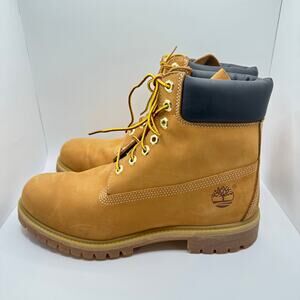 Timberland Men’s Classic 6” Padded Waterproof Wheat Nubuck Leather Boot-Size 9.5